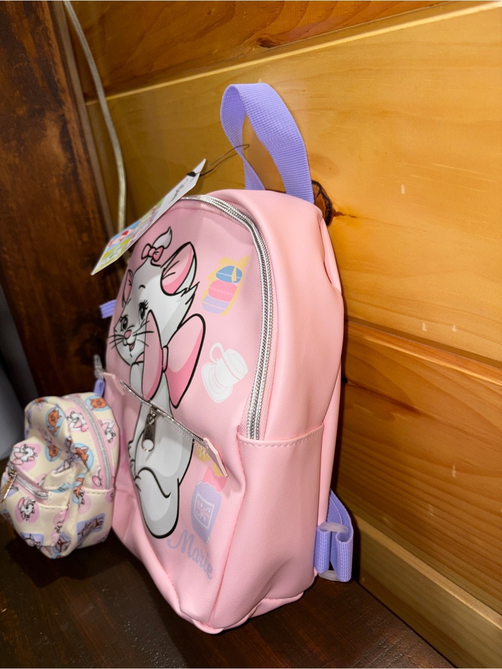 Disney Marie Aristocats Pink Mini Backpack Coin Purse Set NWT - Picture 4 of 7